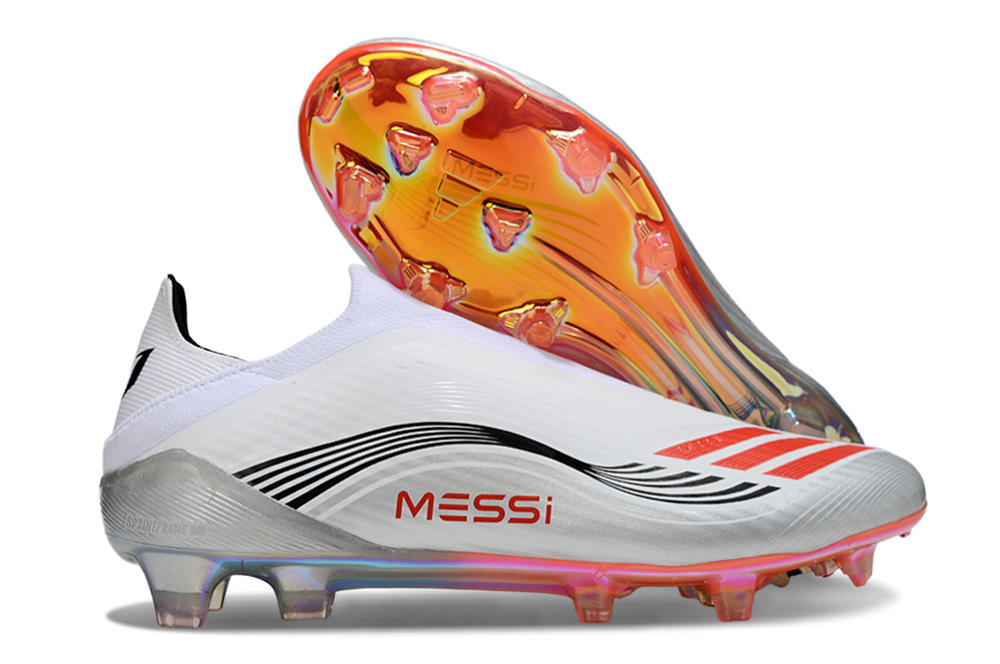 F50 ELITE PRO ZONDER VETERS X MESSI WIT ZWART ROOD