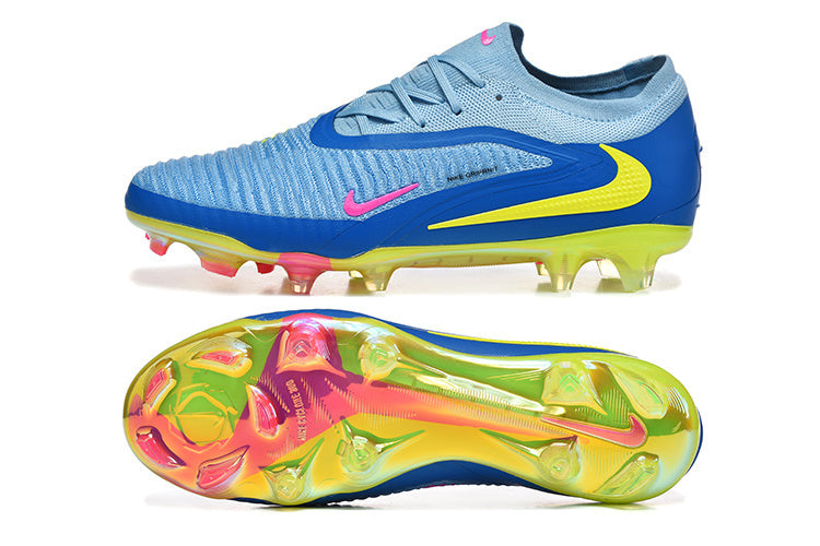 PHANTOM 6 ELITE FG LOW BLAUW FLUORESCEREND GEEL ROZE